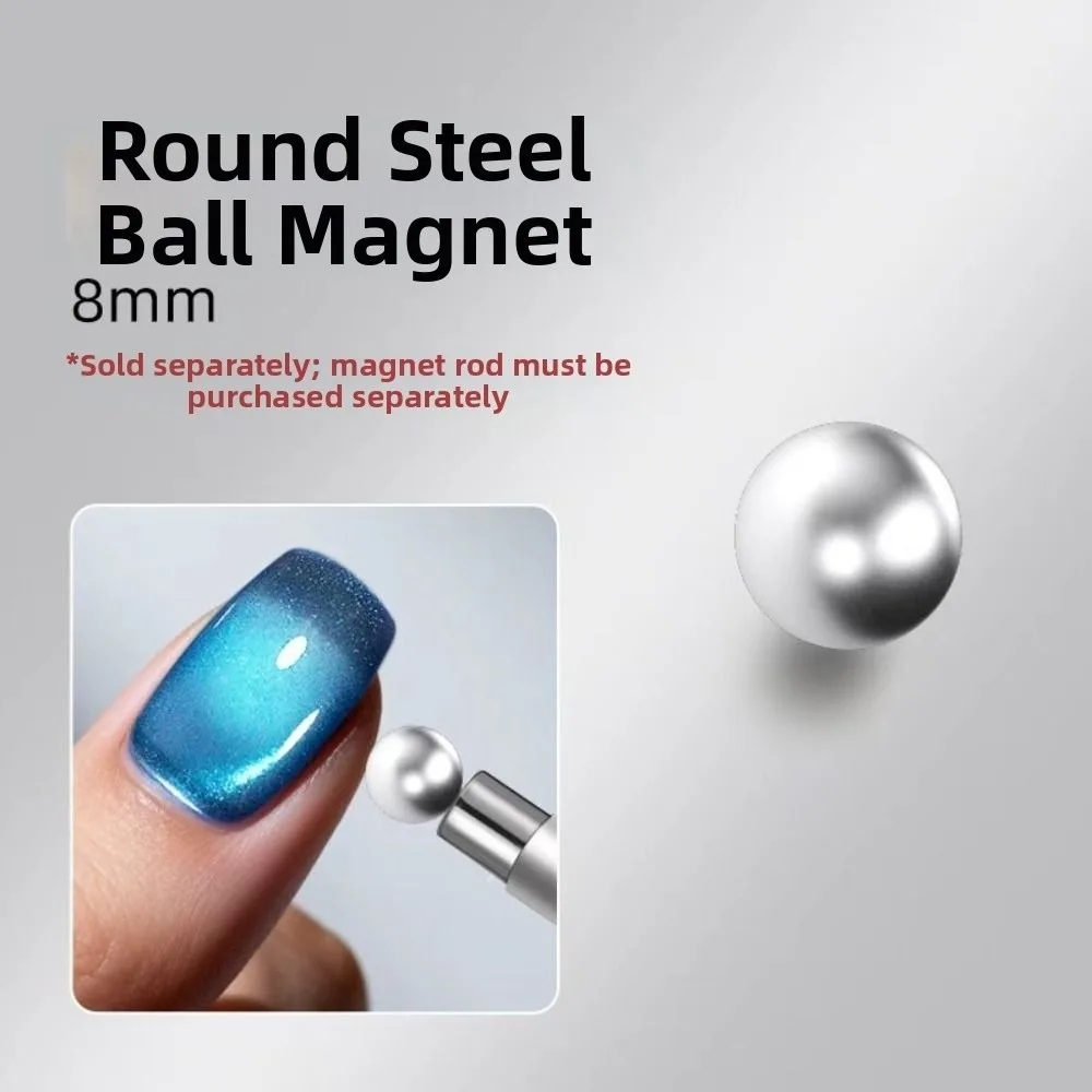 เครื่องมือทำเล็บแม่เหล็กแบบดูดแม่เหล็ก สำหรับตกแต่งเล็บลายตาแมว แบบสองหัว พร้อมลูกเหล็ก