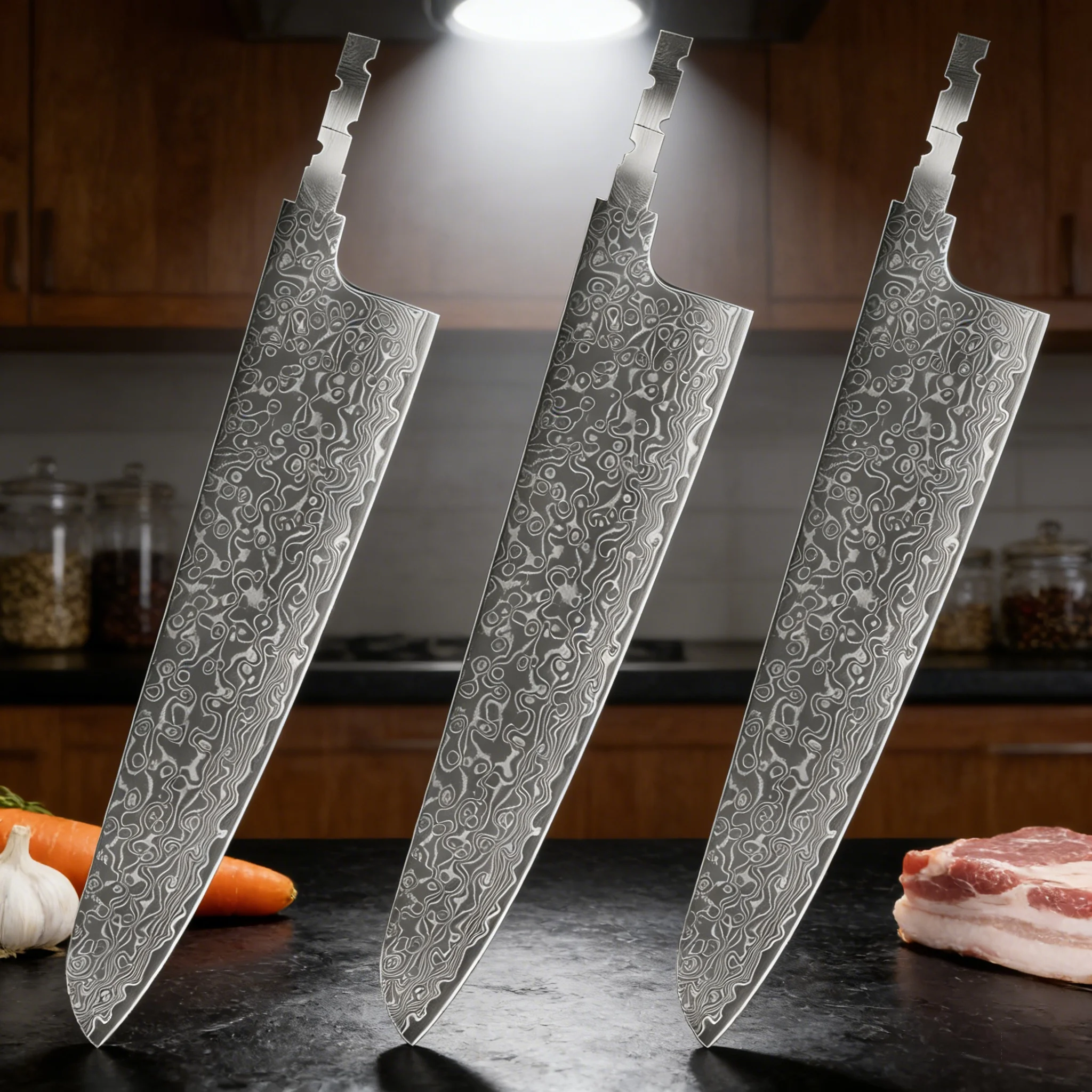 

1/2/3PCS,High quality Chef Blank Blade DIY 67-layer Damascus Steel DIY Knife Making Tools No Handle Cooking Knife Kitchen Stuff
