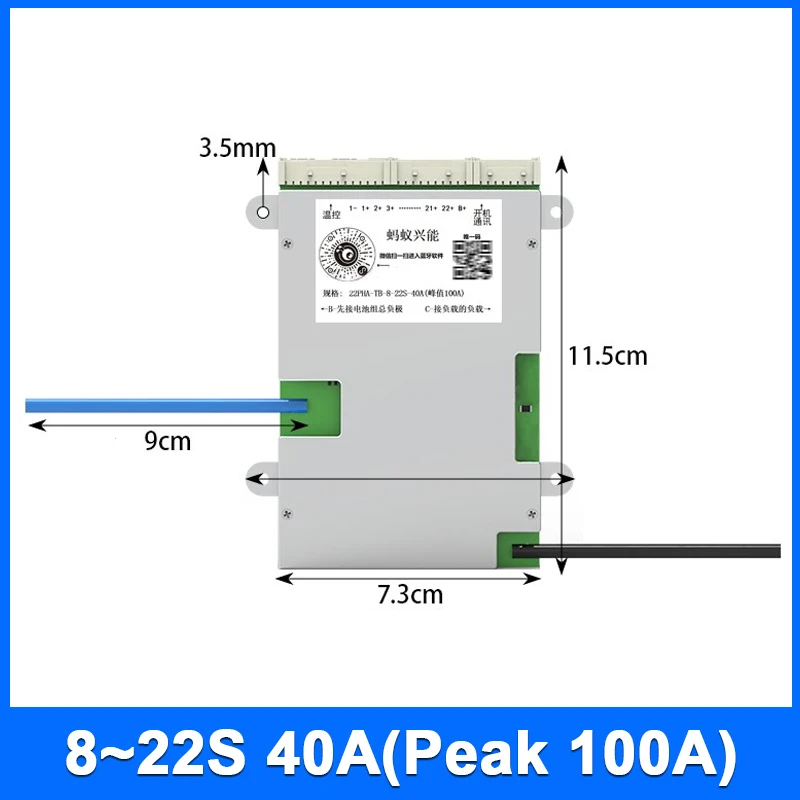 8 Đến 22S Kiến BMS Pin Lithium Ban Bảo Vệ Li-ion Lifepo4 40A 80A 120A 180A 240A Bluetooth Thông Minh wirhout Màn Hình LCD