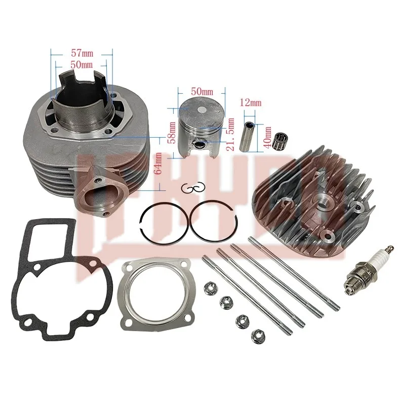 Motorcycle Engine Parts 50mm Cylinder Head Rebuild Kit Motor for Suzuki Quadsport LT 80 LT80 1987-2006 11210-40B01 ATV Motoblock