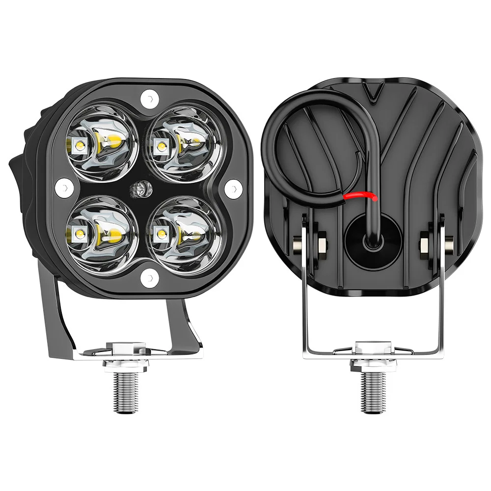 Motorcycle Spotlight LED Headlight White 6000K Auxiliary Faro LED Moto Assemblies Lamp 12V 24V Led Offroad Car Driving Fog Light