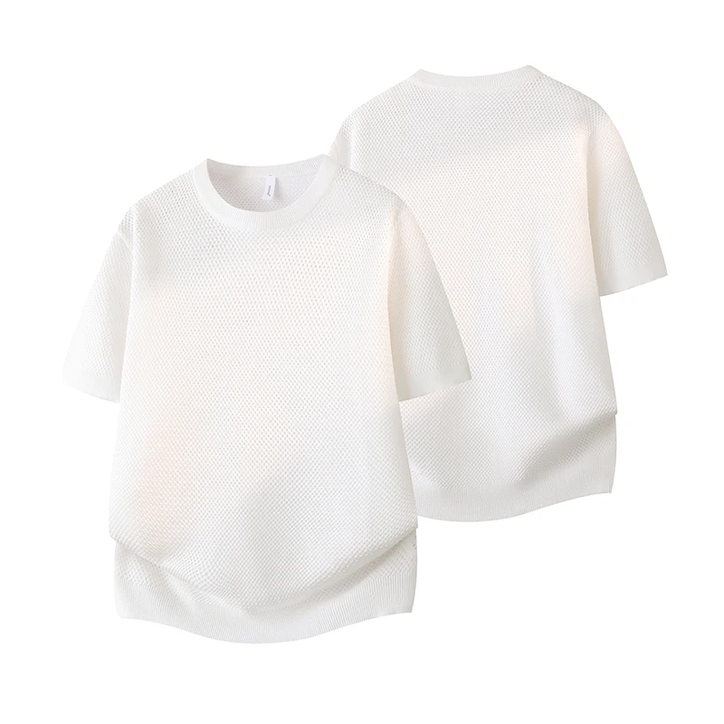 New Fashion Simple Business Men's T-Shirt Short-Sleeve Breathable O-Neck Pullover Summer Versatile Comfort Outdoor-Homewear Tops