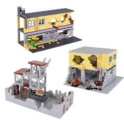 MOC Military Ruin SWAT Weapons Building Blocks Figures Accessories Shooting Training Base Army Soldiers Parts Bricks Kids Toys