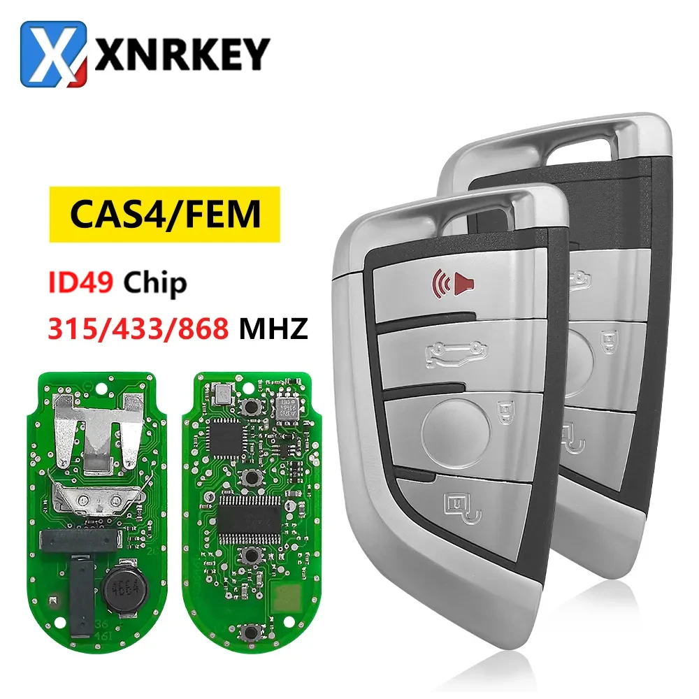 XNRKEY Keyless Go Remote Car Key ID49 Chip 315/433/868Mhz for BMW 1 3 5 7 Series X1 X3 X5 X6 X7 F CAS4 CAS4+ FEM 2011-2017