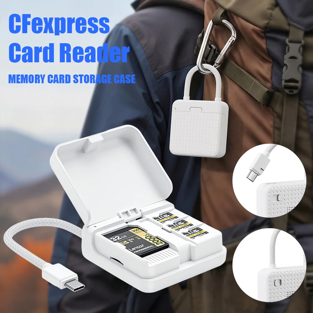 Multifunctional High-Speed ​​CFexpress Card Reader Storage Case CFexpress Type A/B/SD/TF Card USB 3.1 For Camera Phone Computers