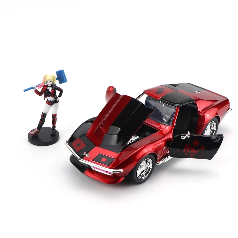 

1:24 1969 Corvette Stingray Car Model Scale Diecast Alloy For With Doll Model Toy Metal Muscle Car Toy For Collection Z37