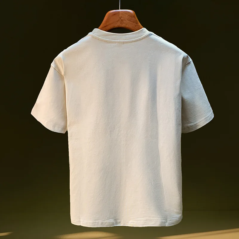 Retro nostalgiczna koszulka męska, luźna, modna, swobodna, letnia cienka, fajna, oddychająca, modna koszulka z krótkim rękawem