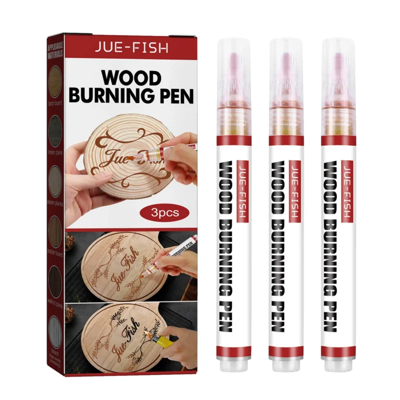 Wood Scorch Pen Marker Wood Burning Pen For Project Painting DIY Pyrography Caramel Marker Art Pyrography Supplies