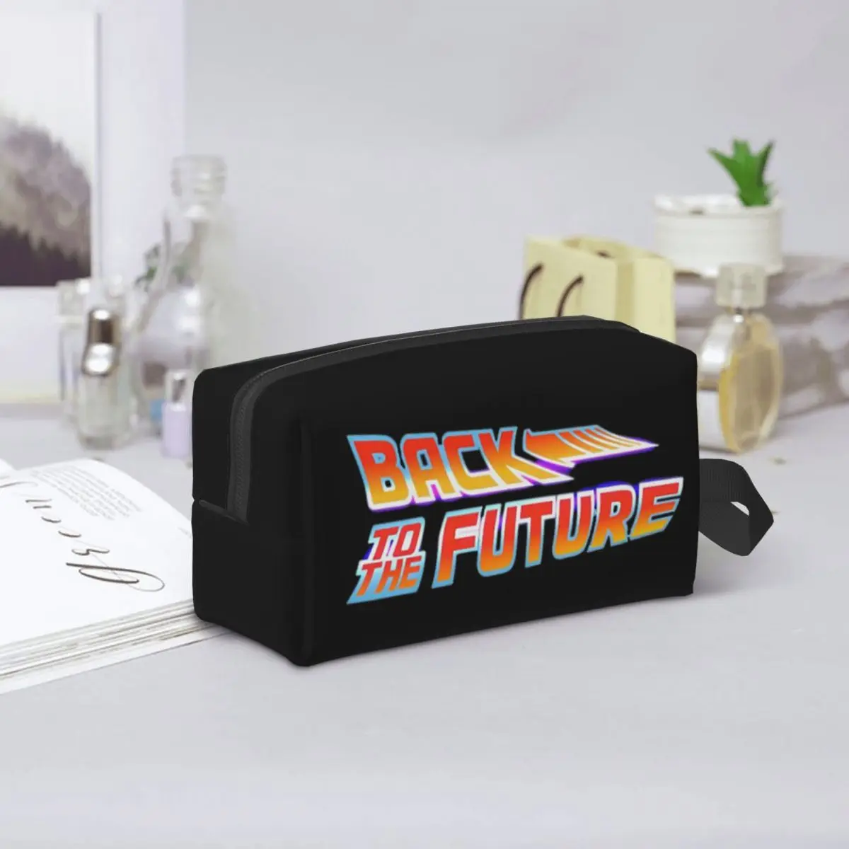 Back To The Future Movie Logo Pencil Case for Students Pen Box Pencil Bag Stationery Supplies Women Cosmetic Bag