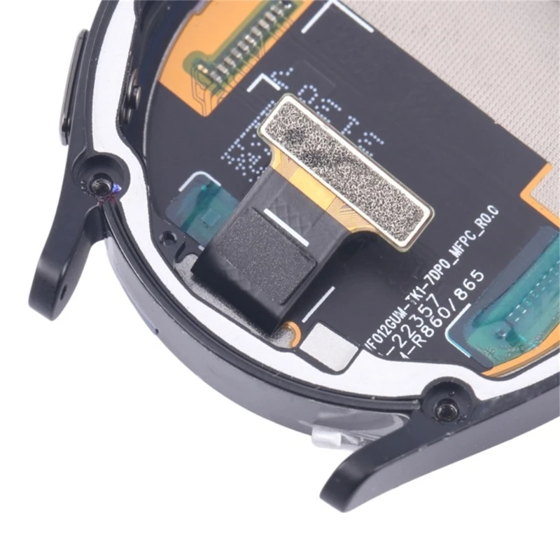 Round Watch Screen Repair Part for Watch4 40mm, LCD Touch Assembly with Frame, Black Replacement Unit for Daily Watch Service