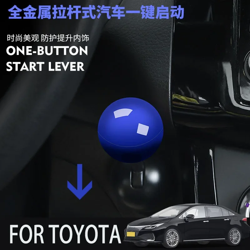 FOR TOYOTA car BUTTON START Modification of pull rod decorative ball All metal ball tie rod Circular decorative cover