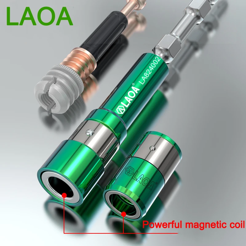 LAOA 1/4 silna magnetyczna tuleja wiatrowa trzy w jednym magnetyczna tuleja ssąca wydłużona wiertarka elektryczna cewka magnetyczna