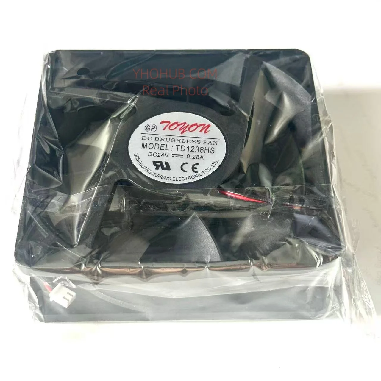 TOYON TD1238HS DC 24V 0.28A 120x120x38mm 2-Wire Server Cooling Fan