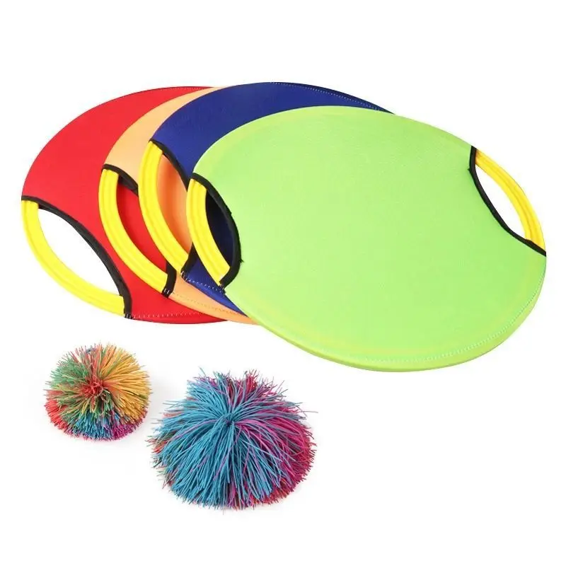 

Children Adult Outdoor Interactive Collaboration Game Parent-child Party Elastic Disc Paddle Ball Fun Game Throwing Training Toy