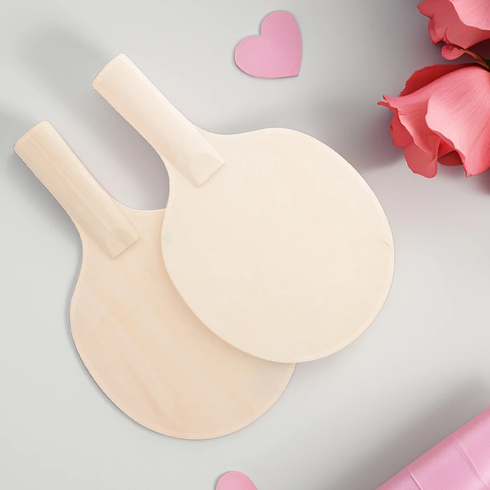 

6 Pcs Pong Paddle Padded Grip Sport Game Paddles Table Tennis Racket Wooden Crafts Rackets