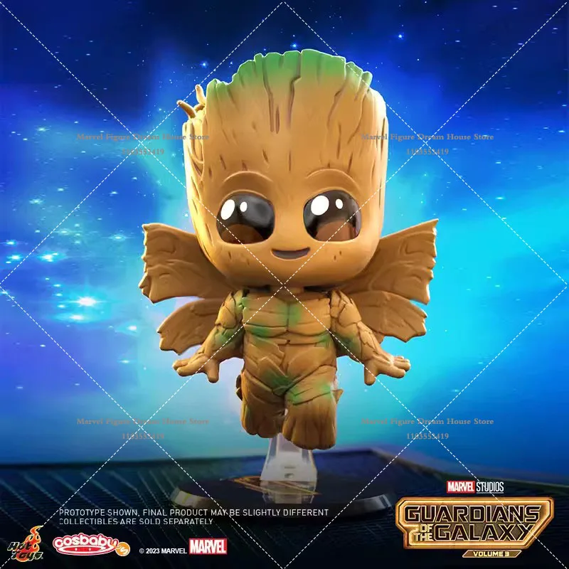 Original HT HotToys COSBABY Mini Collection Version Marvel Guardians of the Galaxy Groot 10.5-11cm Action Figure Doll