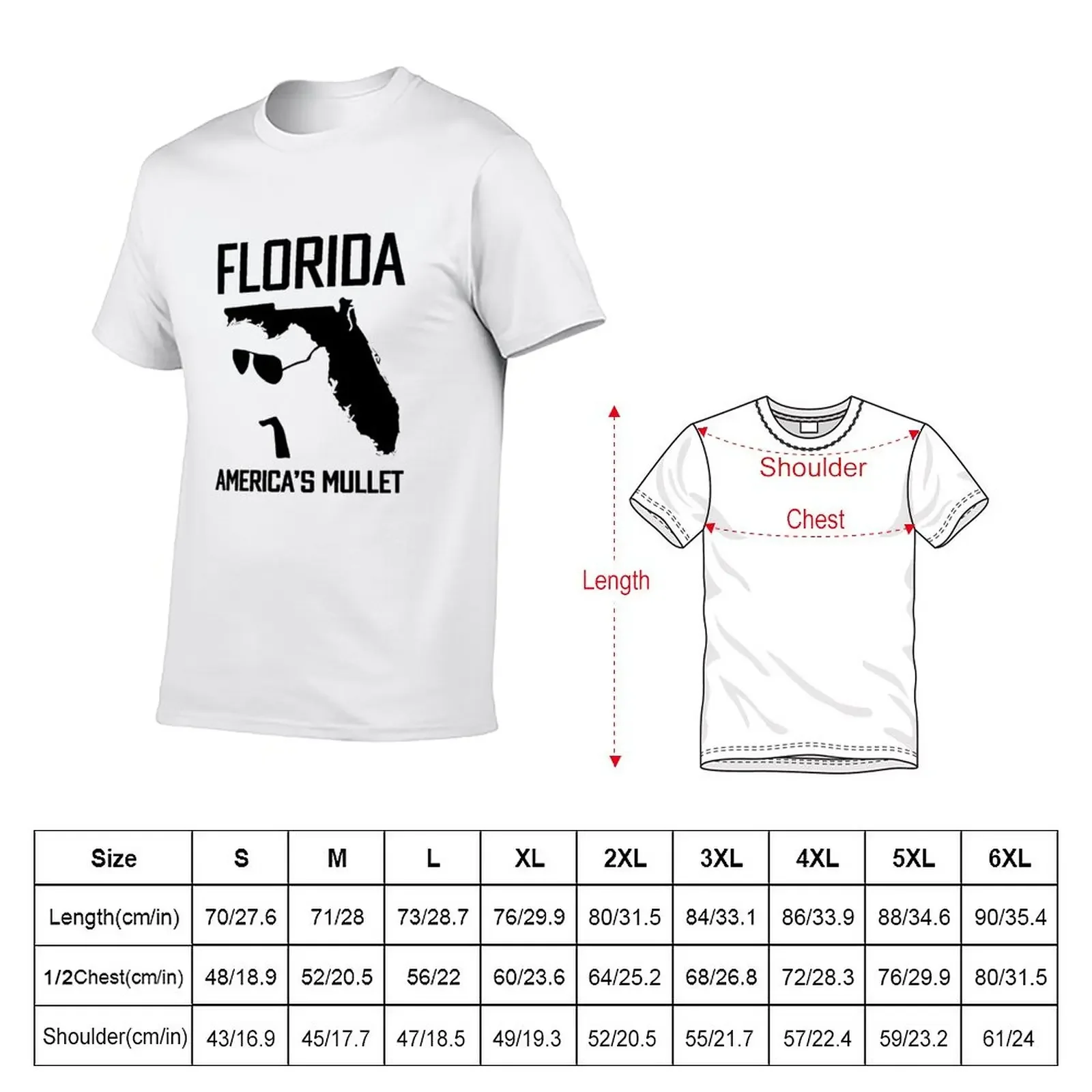 FLORIDA AMERICA'S MULLET T-Shirt for a boy summer top mens tall t shirts