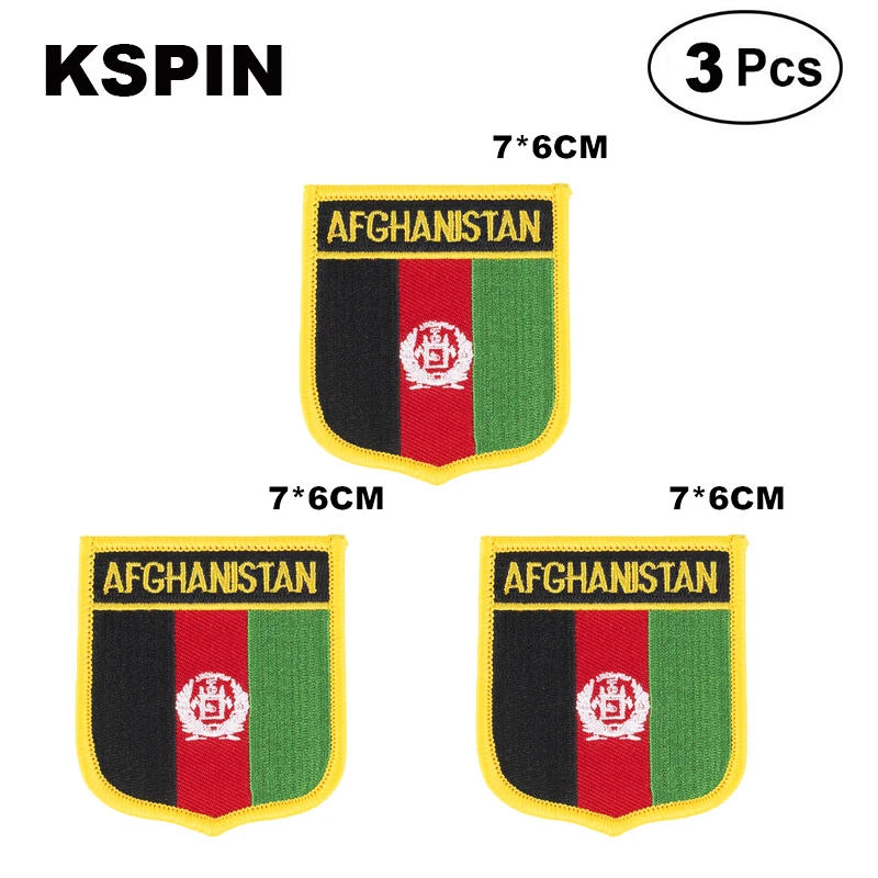 3 buah banyak potongan bendera negara Arab Saudi berbentuk militer Patch bendera nasional untuk dekorasi DIY