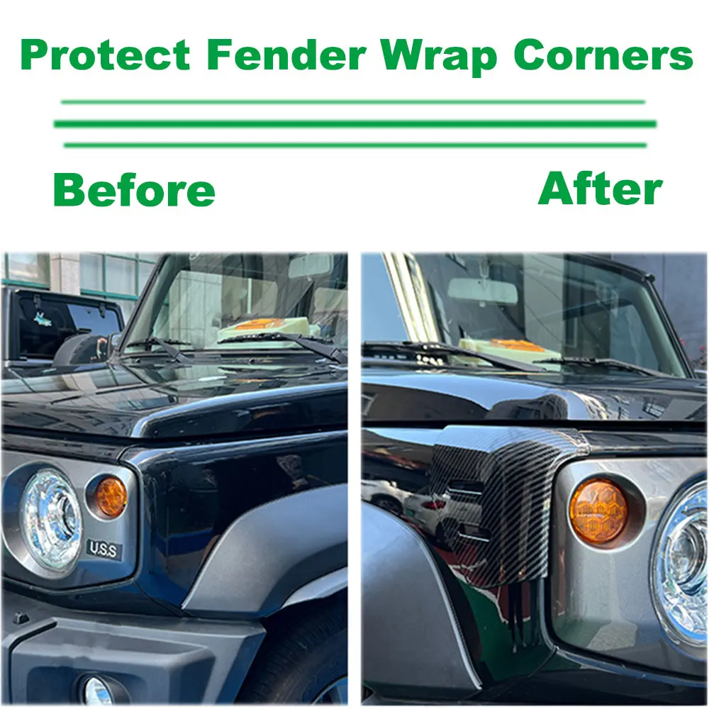 Fender Corner Trim For Suzuki Jimny JB74 JB64 Car Front Fender Tailgate Angle Wrap Cover 2019-2025 2024 2023 2022 2021 2020