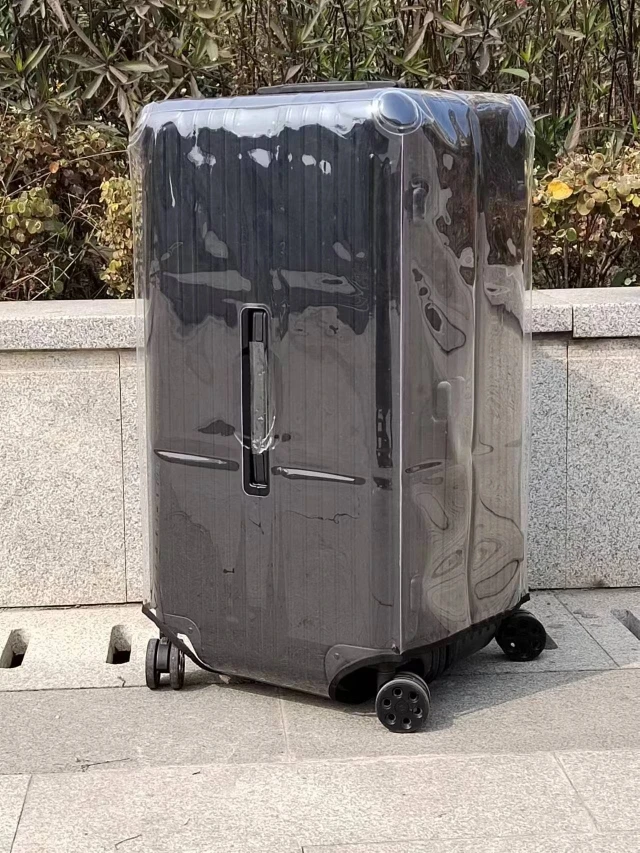 防水ラウンドコーナーカバー-スーツケース用-透明でおしゃれなpvc製荷物保護カバー-男女兼用-無地