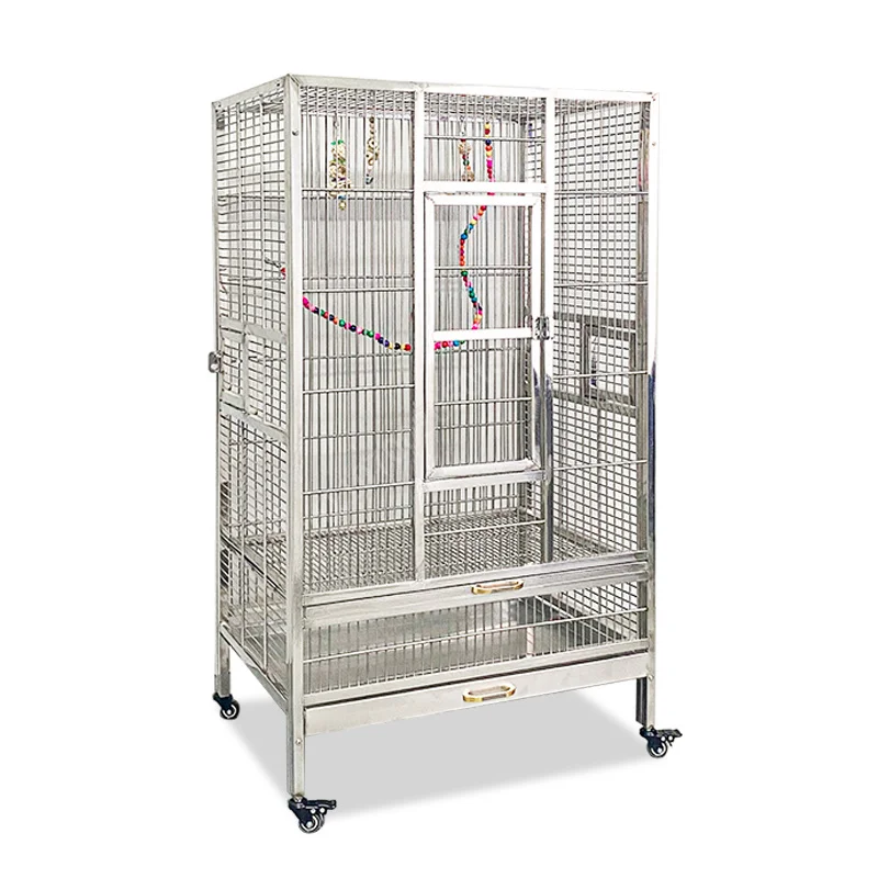 304 Stainless Steel Bird Cage, Special For Parrots, Large And Extra Large Gray Tiger Skin, Luxury Breeding, Large Parrot Cage
