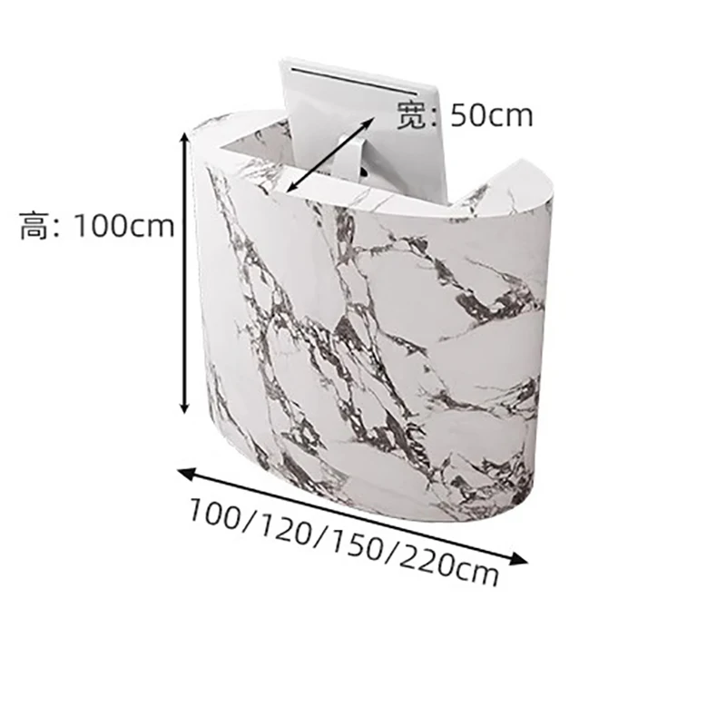 Customized Small Space Saving Reception Desks Salon Premium Reception Desks Elegant Unique Toonbank Receptie Office Furniture