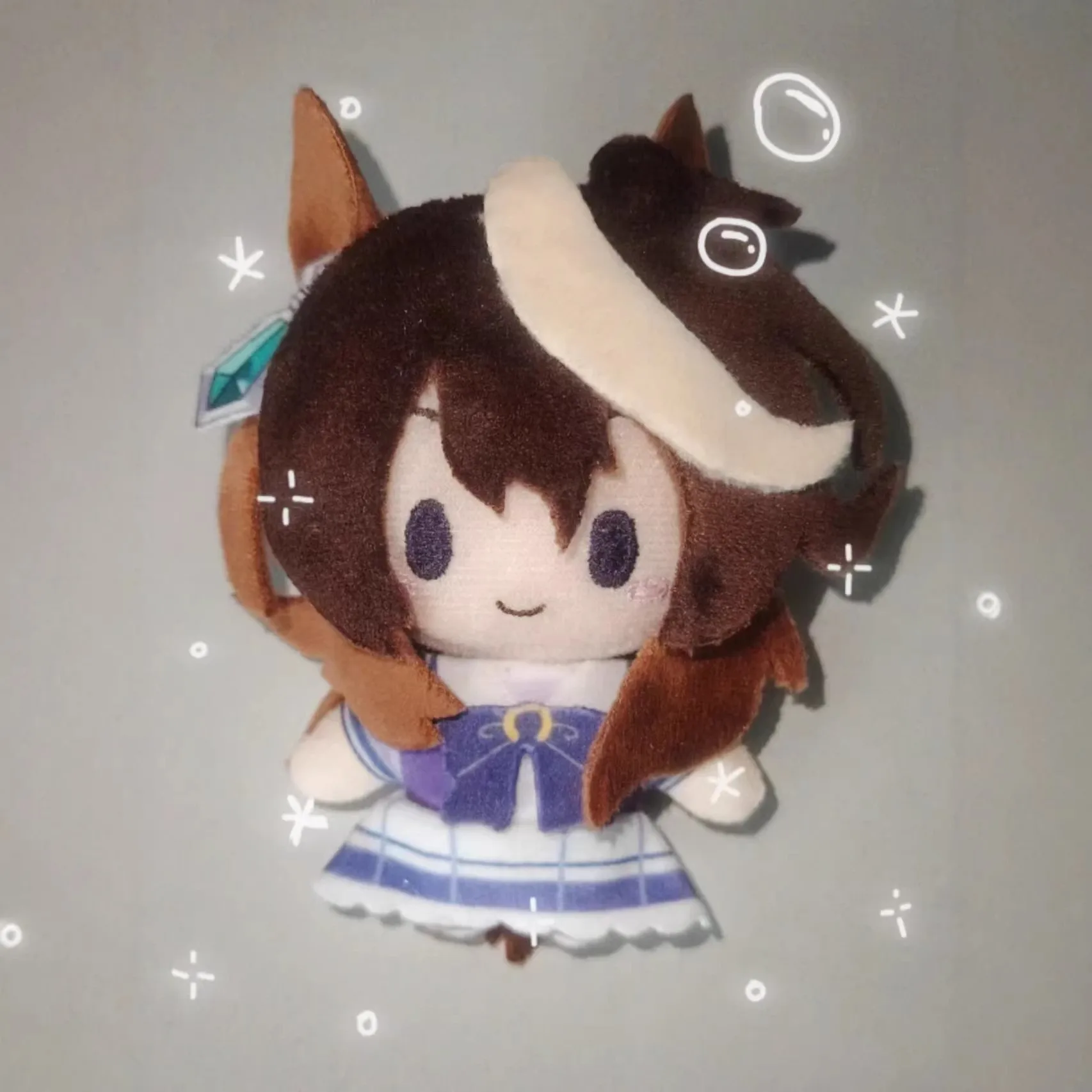 

10cm Symboli Rudolf Plushie Anime Cotton Plush Dolls Toys Nunu Body Pendants Keychain Fans Birthday Gifts