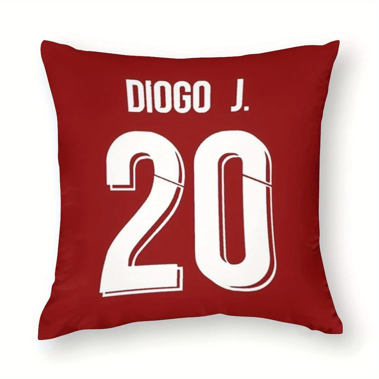 1pc Sports Jersey Throw Pillow Cover, Red White Number 20 Design, Soccer Football Theme Decor for Bedroom