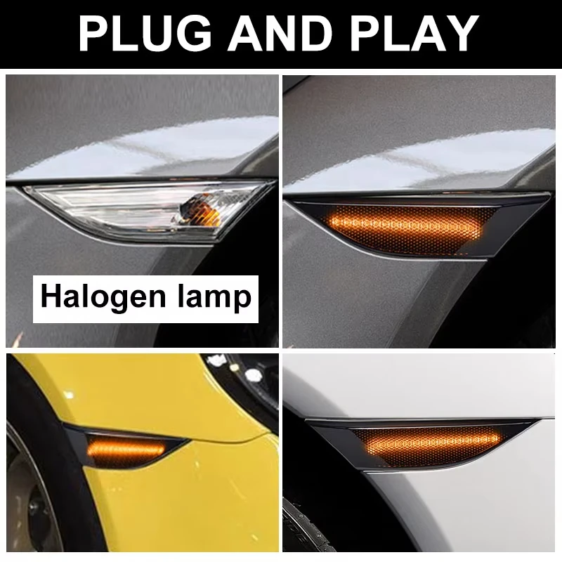 2 قطعة LED المصد الأمامي الديناميكي عاكس الجانب ماركر ضوء بدوره مصابيح إشارة ل 911 991 981 982 718 Boxster كايمان #1