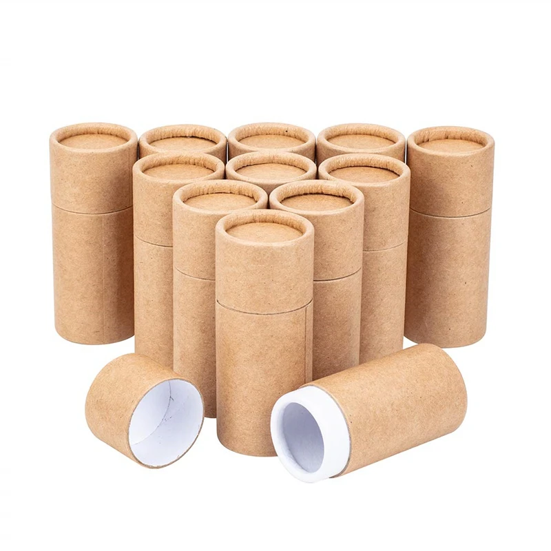 

20pcs Empty Cardboard Deodorant Containers Packaging Box with Lid Round Paper Cardboard Boxes Gift Paper Tube for Tea Coffee