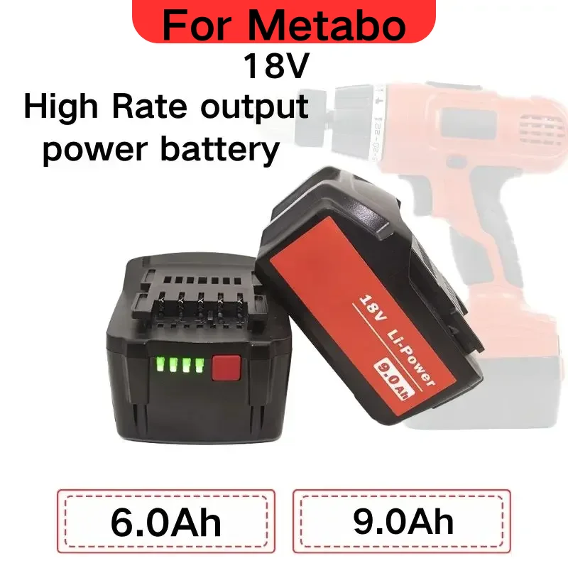 For Metabo 18V Battery 9.0Ah Power Tools Drill Driver Wrench Hammer Grinder Asc30 Asc55 625592000