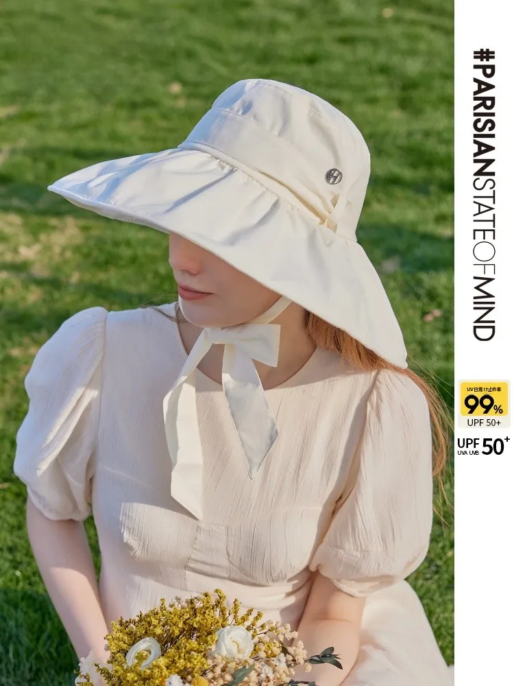 elle-women's-uv-protection-sun-hat-outdoor-travel-fishing-cap-wide-brim-hat-elegant-cotton-spring-summer-autumn-travel