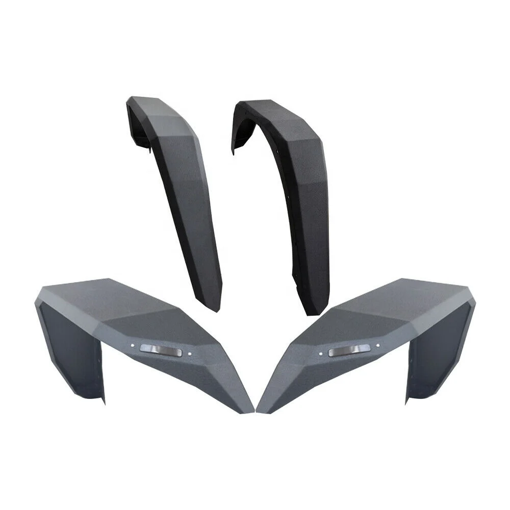 

For Jeep Wrangler JL Aluminum Alloy Fender Flare Kit With LED Light
