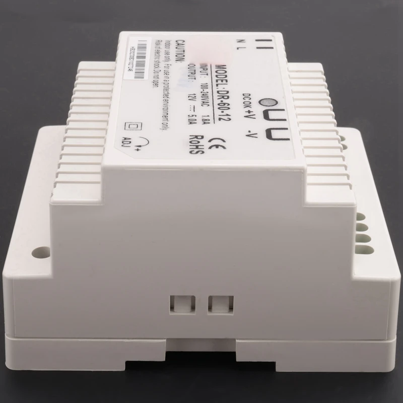 2X DR-60-12 Transformer 12 Volt 5 Amp Industrial Din Rail Power Supply 220V Ac To 12V Dc Power Supply(12V)