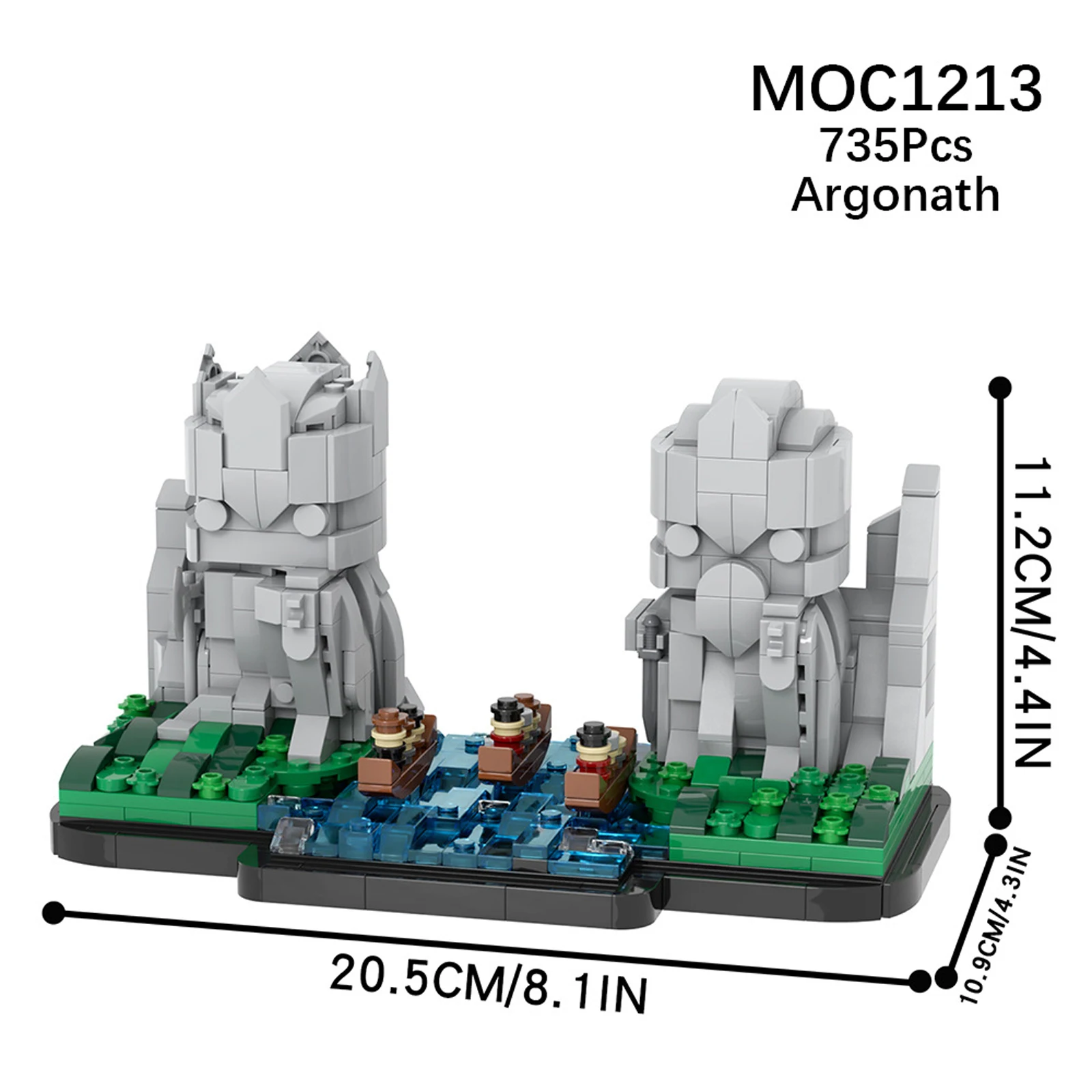 MOC1213 Statue mégalitique modèle 735 pièces blocs de construction bricolage modèle Kit éducatif tige jouet pour enfants anniversaire bureau affichage cadeau