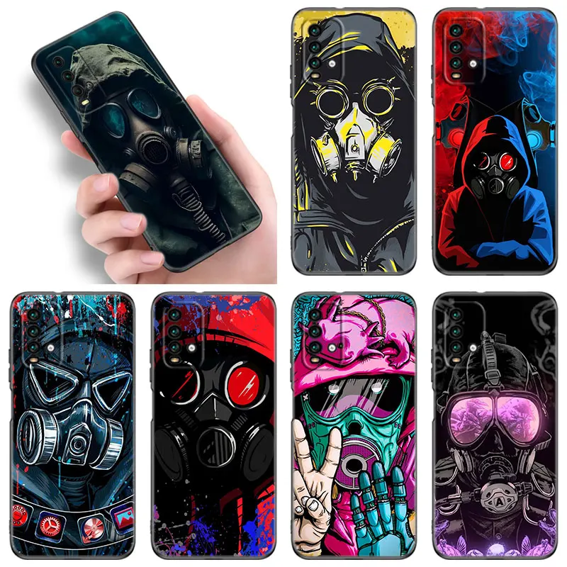 Cool DJ Man Antigas Mask Phone Case For Redmi 11 Prime 11A 12C 13C A1 A2 Plus A3 12 4G 10 13R 5G 9A 10A 9C 10C 9i 12R Note 9T