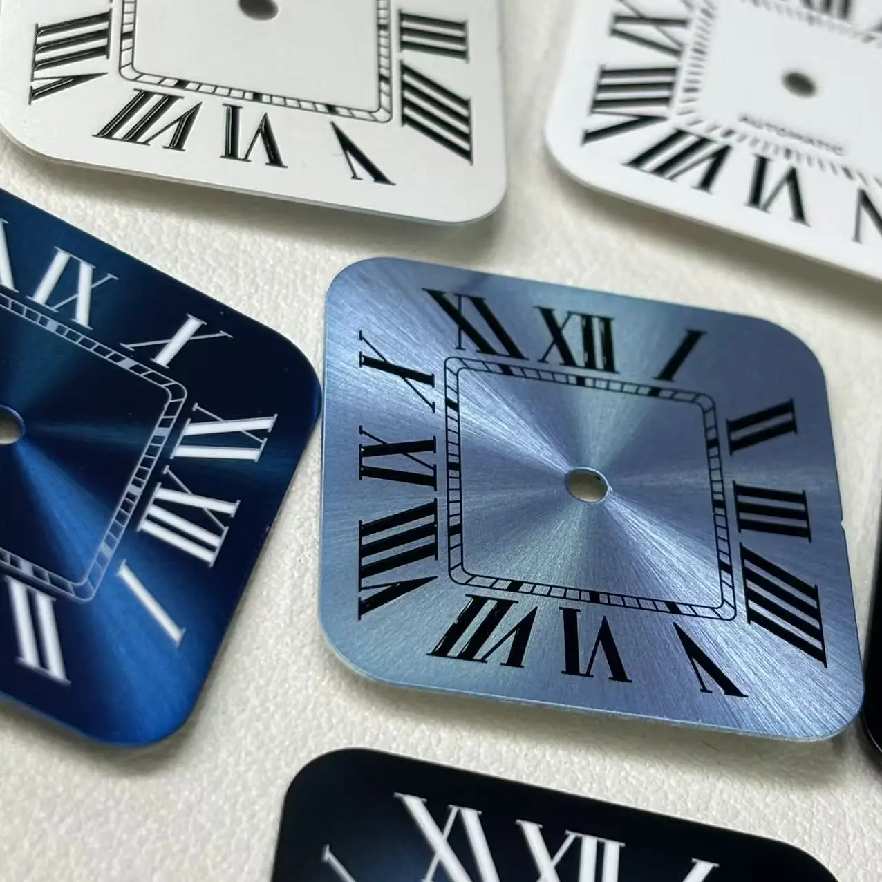 27mm NH35 dial square dial watch accessories textured dial custom watch santos dial Fit NH35 NH36 Movement