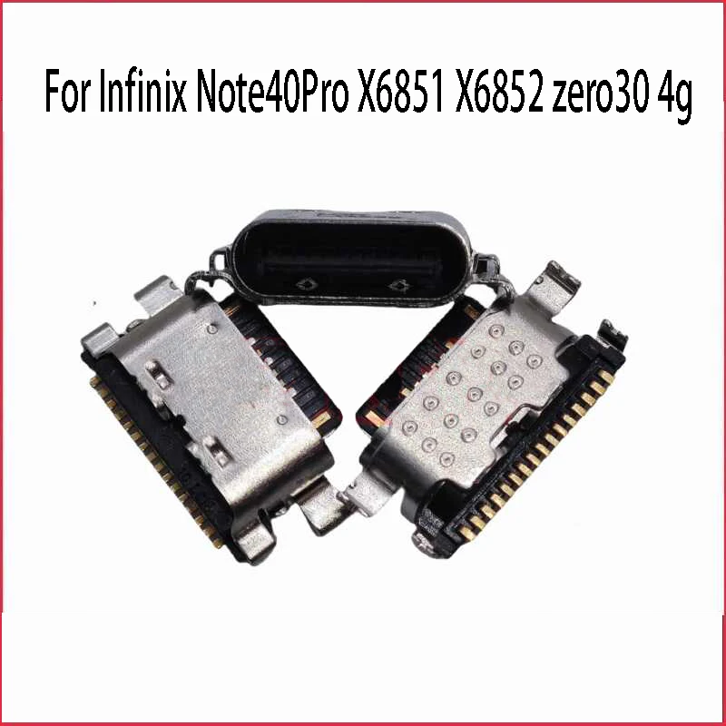 1PC USB 16pin Female Socket Port Connector For Transsion Infinix Note40Pro X6851 X6852 Zero30 4g Tail Plug Charging Interface