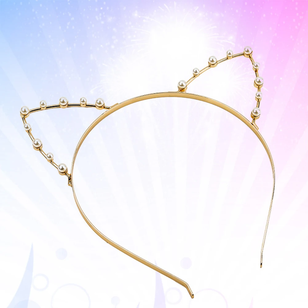 

2Pcs Crystal Hoop Headbands Cute Cat Ears Christmas Decor Hair Hoop Hair Christmas Safe Kids Parties Festivals