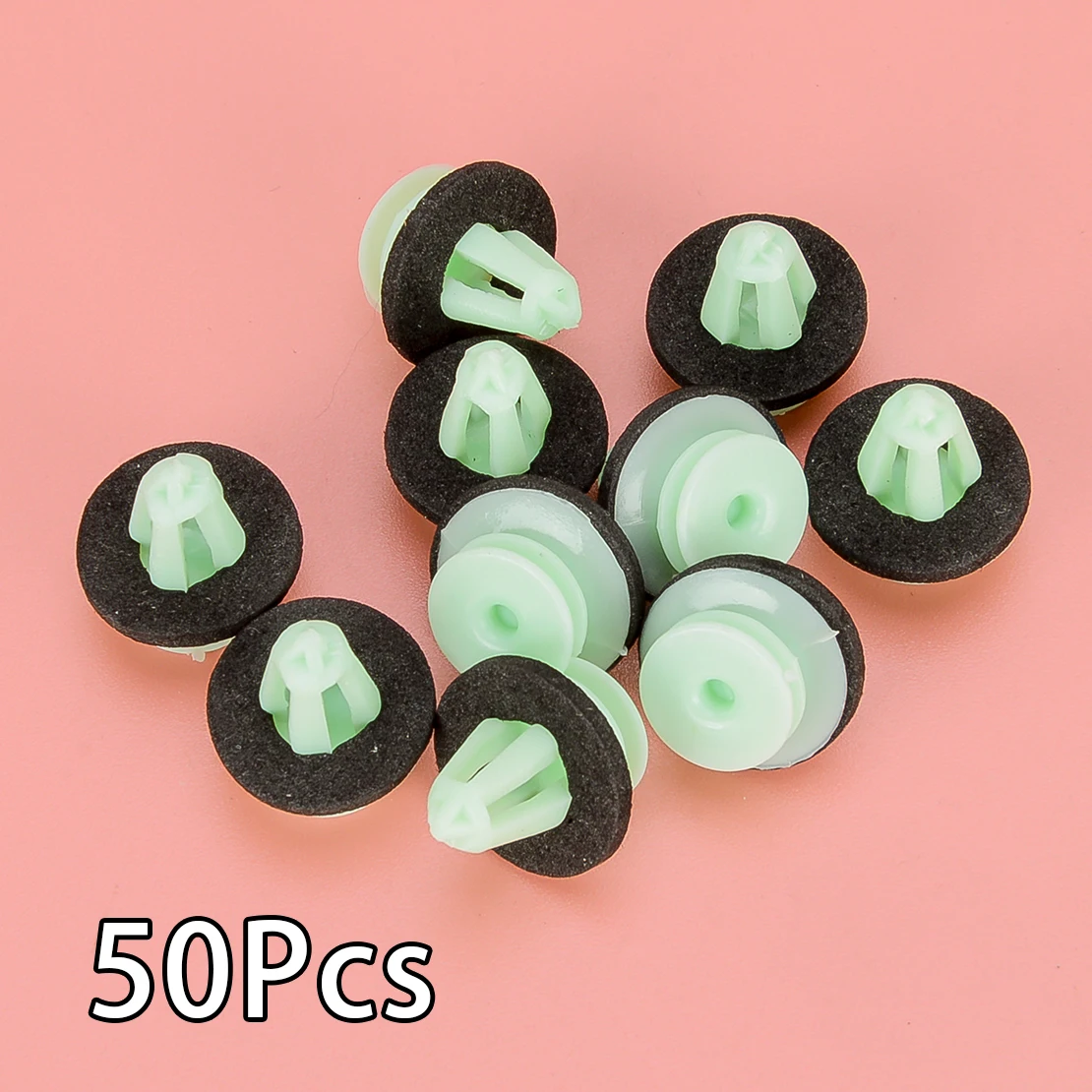 A0079889978 50Pcs Interior Door Panel Trim Fastener Clip with Sealer Green Nylon Fit for Mercedes Benz 300SD CL500 CL600 ML320