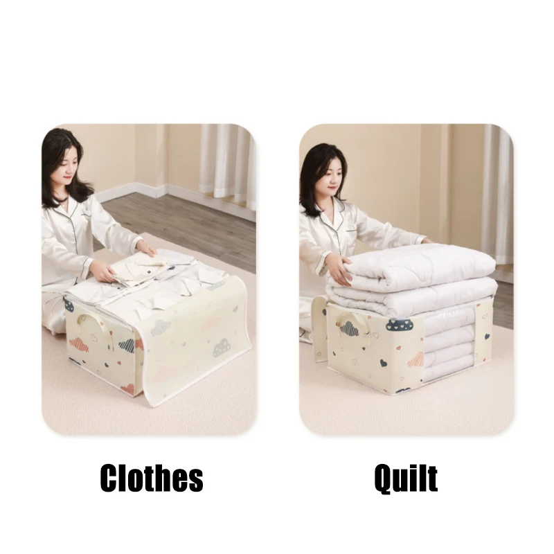 1-10PCS Quilt Clothes Organizer Multifunctional Moisture and Dust Proof Organizer Large Capacity Clothes Storage Boxes