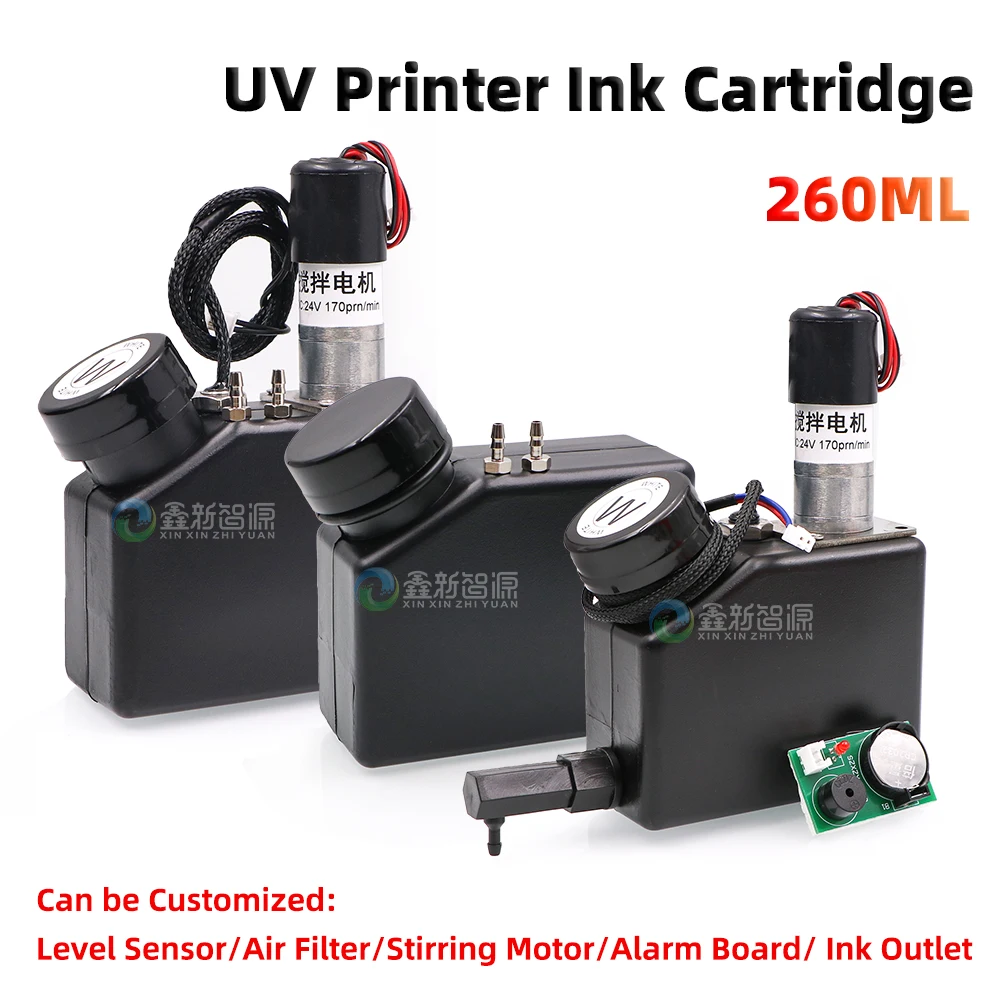 

260 мл DTF бутылка с чернилами УФ-картридж для УФ-планшетного принтера 260 мл оптом СНПЧ в коробке с белыми чернилами