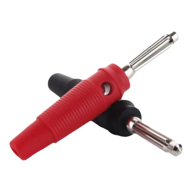 5 uds 4mm macho 32A tornillo de alta corriente sin soldadura conector Banana apilable