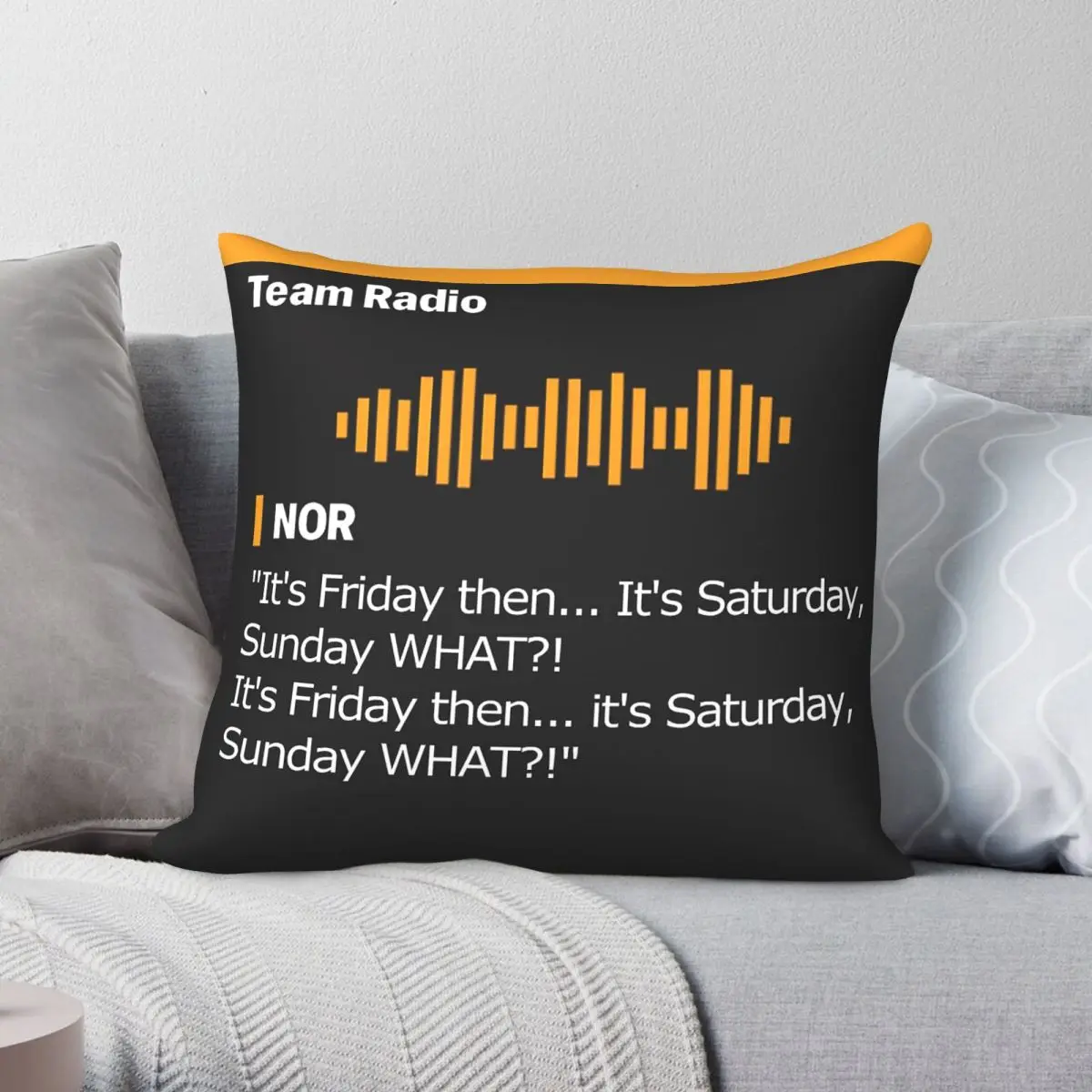 Radio Message Sunday What Square Pillowcase Polyester Linen Velvet Pattern Zip Decorative Car Cushion Cover