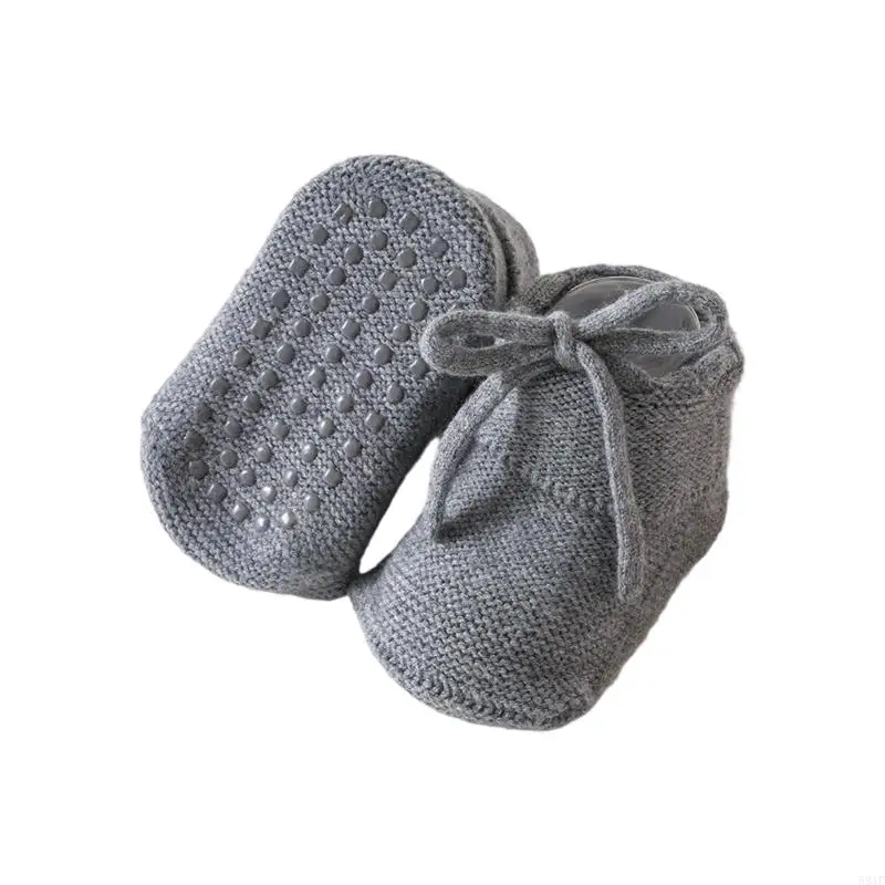 581f 1 Paar Anti -Slip -Säuglingssocken Polyester Mix für kriechende Babybodensocken