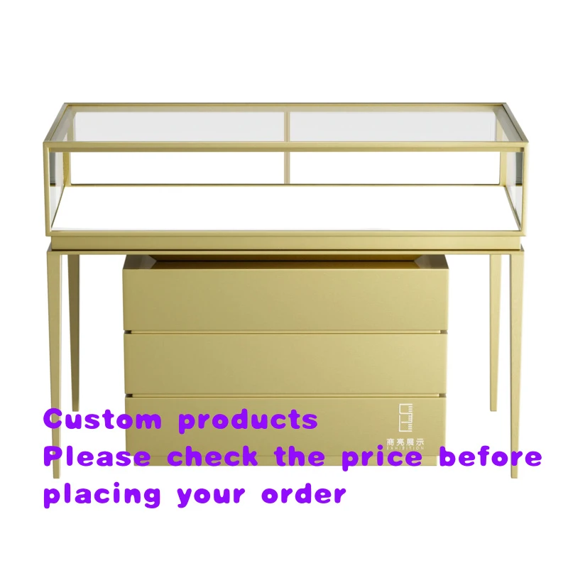 custom.Factory Directly Wood Stainless Steel Jewelry Display showcase