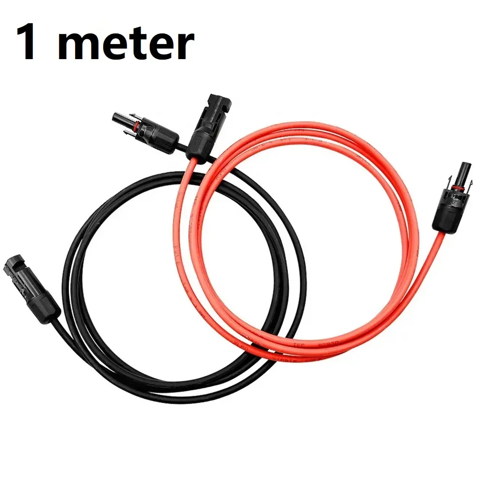 

Solar Extension Cable 4 Mm² With Sockets Connectors 1000V 30A Photovoltaic Male To Female Adapter UV-resistant Photovoltaic Line