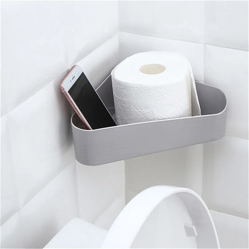 Toilet Rack Wall Hanging Bathroom Rack Storage Rack Hole Free Bathroom Suction Wall Suction Cup Drainage Rack Tripod