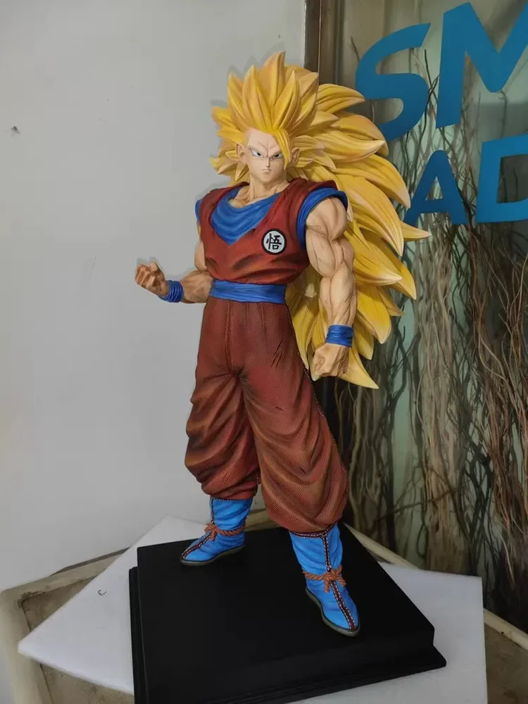 56cm New Dragon Ball Series Super Three Goku Extra Large In Stock Anime Figures Resin Statue Collect Ornaments Model Toys Gift