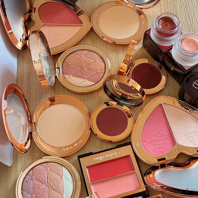 CT Moisturizing Glow Blush Stick for Cheeks  Lipstick Lip Plumper Shell Eyeshadow Cream Base Powder Compact Foundation Stick